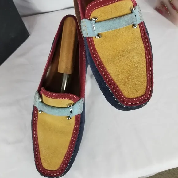 Marc Joseph Bryant Park Loafers Suede 11.5 Multicolor
