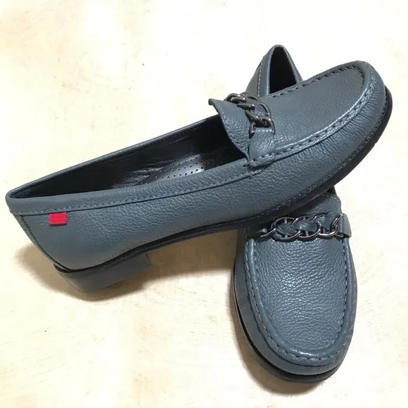 Marc Joseph Leather Gray Loafers Size 11