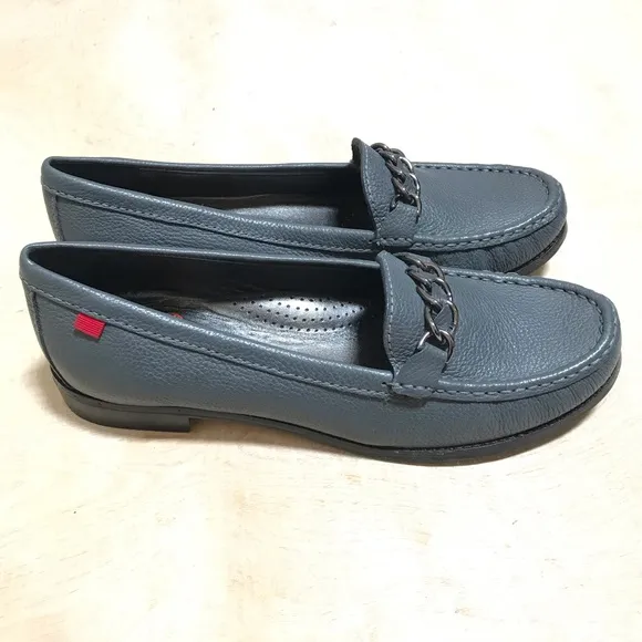 Marc Joseph Leather Gray Loafers Size 11