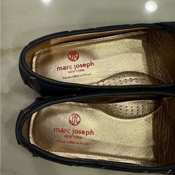 Marc Joseph Loafers Size 9.5 Navy Leather