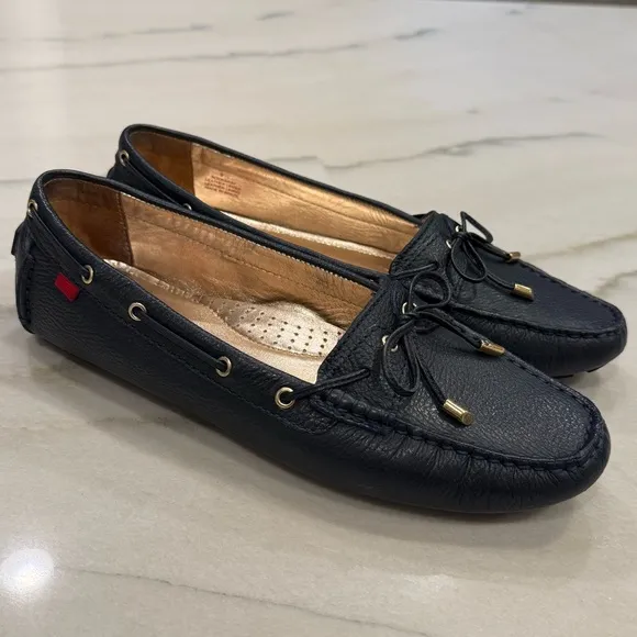 Marc Joseph Loafers Size 9.5 Navy Leather