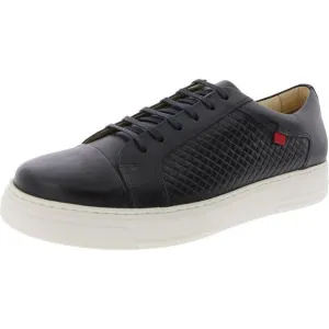 Marc Joseph Mens MJ658032 Black Embossed Casual And Fashion Sneakers New