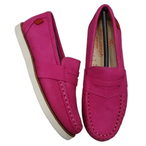 Marc Joseph | NIB Dumbo Pink Nobuck Classic Preppy Leather Loafers Girl's 10.5