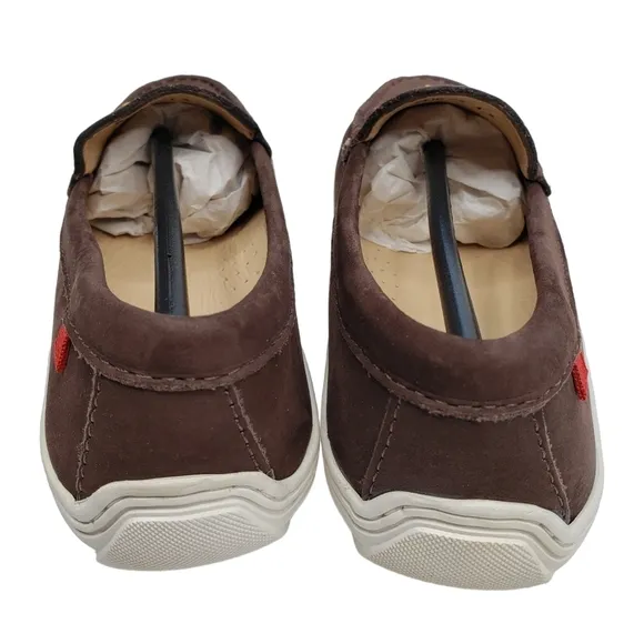 Marc Joseph | NIB Holland Brown Nobuck Gold Star Leather Chic Loafers Girl's 1.5