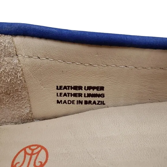 Marc Joseph | NIB Louisville Blue Nobuck Leather Preppy Studded Loafers Girl's 4