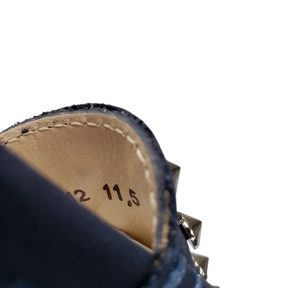 Marc Joseph | NIB Louisville Navy Nobuck Leather Studded Loafers Girl's 11.5