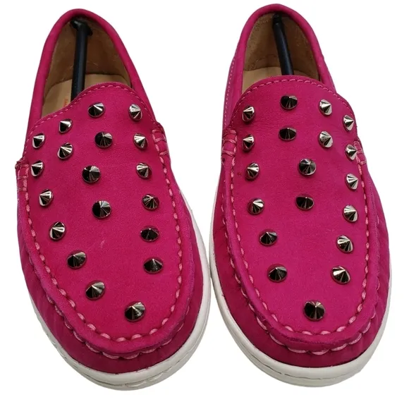 Marc Joseph | NIB Louisville Pink Nobuck Leather Studded Loafers Girl's 13.5