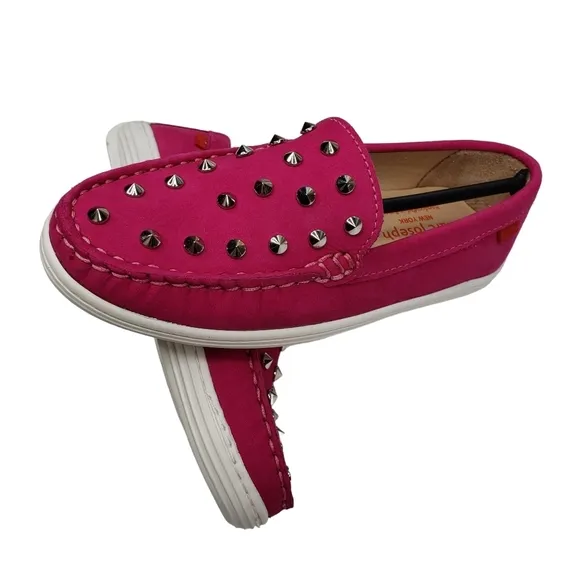 Marc Joseph | NIB Louisville Pink Nobuck Leather Studded Loafers Girl's 13.5