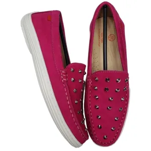 Marc Joseph | NIB Louisville Pink Nobuck Leather Studded Loafers Girl's 4