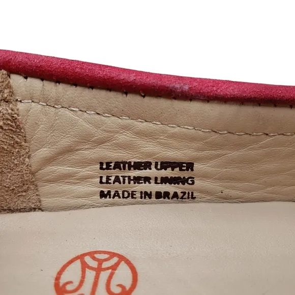 Marc Joseph | NIB Louisville Red Nobuck Leather Preppy Studded Loafers Girl's 11