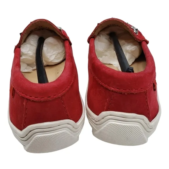 Marc Joseph | NIB Louisville Red Nobuck Leather Preppy Studded Loafers Girl's 11