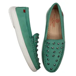 Marc Joseph | NIB Louisville Turquoise Nobuck Leather Studded Loafers Girl's 2