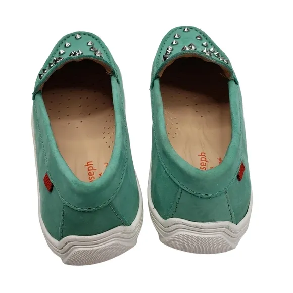 Marc Joseph | NIB Louisville Turquoise Nobuck Leather Studded Loafers Girl's 2