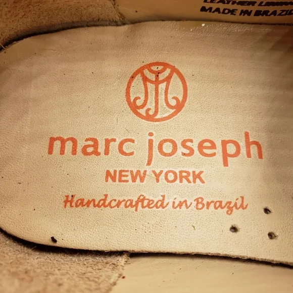 Marc Joseph | NIB Madison Red Nobuck Gold Star Preppy Leather Loafers Girl 11.5