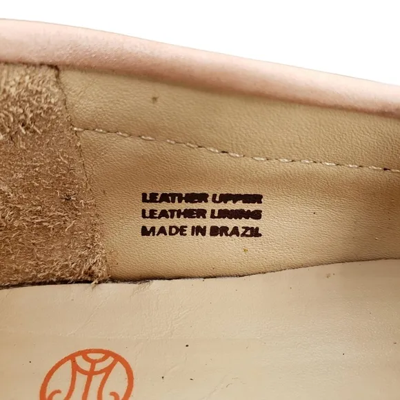 Marc Joseph | NIB Mott St Blush Nobuck Silver Grommet Leather Loafers Girl's 4