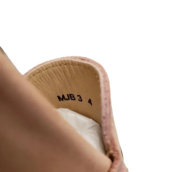 Marc Joseph | NIB Mott St Blush Nobuck Silver Grommet Leather Loafers Girl's 4