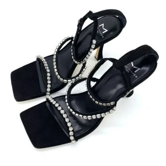 Marc Fisher Women's Dezzi Embellished Strappy High Heel Sandals Size 8 New