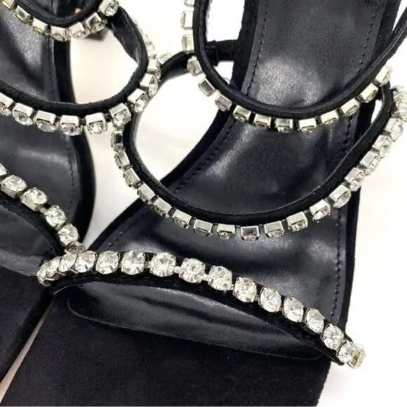 Marc Fisher Women's Dezzi Embellished Strappy High Heel Sandals Size 8 New