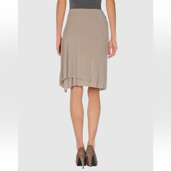 Mariagrazia Panizzi Knit Oatmeal Skirt in Size 4
