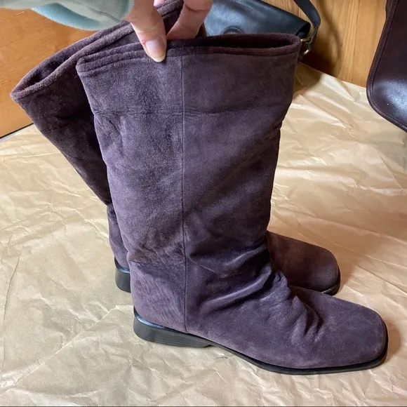 Markron Simon sz 8 purple suede tall boots