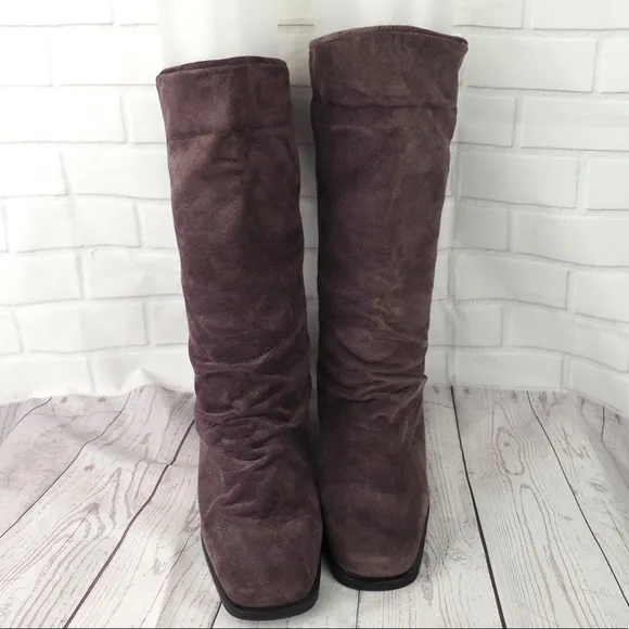 Markron Simon sz 8 purple suede tall boots