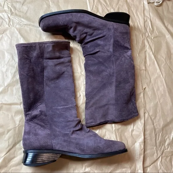 Markron Simon sz 8 purple suede tall boots