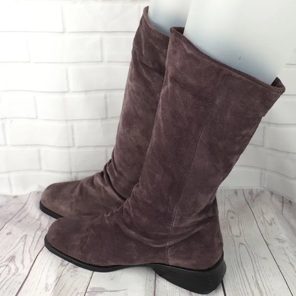 Markron Simon sz 8 purple suede tall boots