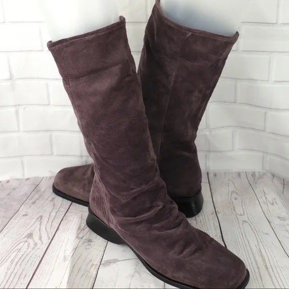 Markron Simon sz 8 purple suede tall boots