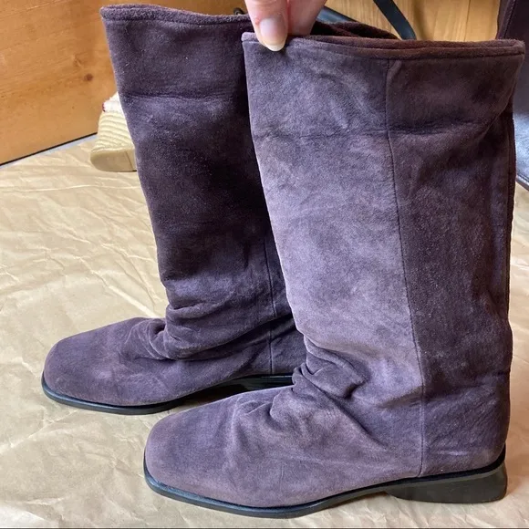 Markron Simon sz 8 purple suede tall boots