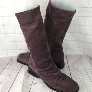 Markron Simon sz 8 purple suede tall boots