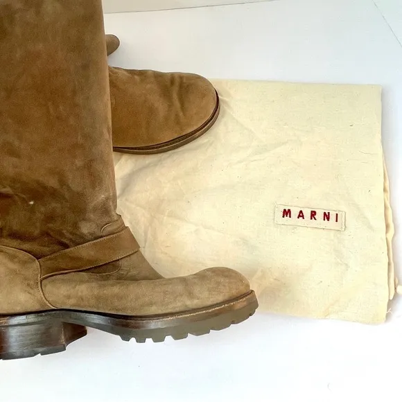 Marni Belted Suede Boots