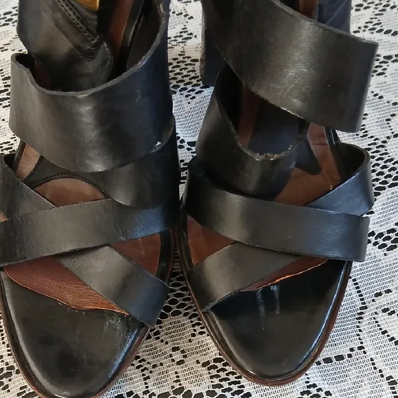 Marni Black and Brown High Heel Sandals