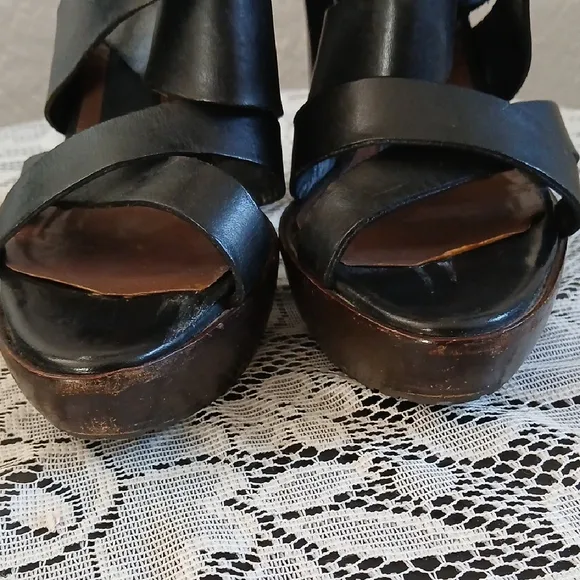 Marni Black and Brown High Heel Sandals