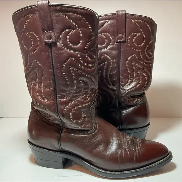 Mason Men's Brown Leather Western Cowboy Boots