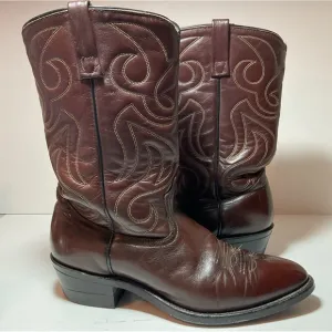 Mason Men's Brown Leather Western Cowboy Boots