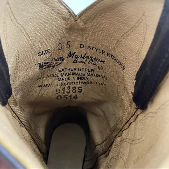 Masterson Boot Co | Western Boots Sz 3.5 RB2003Y