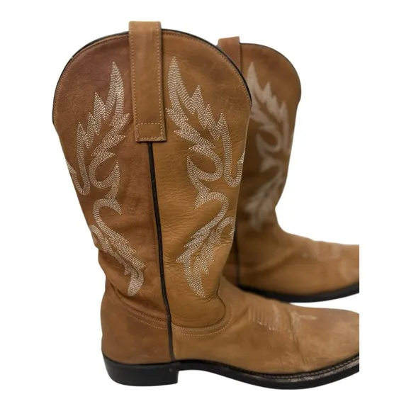 Masterson Oil &amp; Slip Resistant Embroidered Cowboy Leather Boots Size 10D Western