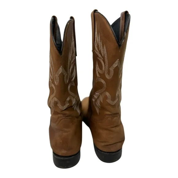 Masterson Oil &amp; Slip Resistant Embroidered Cowboy Leather Boots Size 10D Western