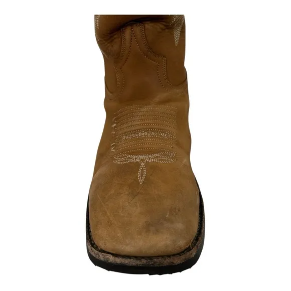 Masterson Oil &amp; Slip Resistant Embroidered Cowboy Leather Boots Size 10D Western