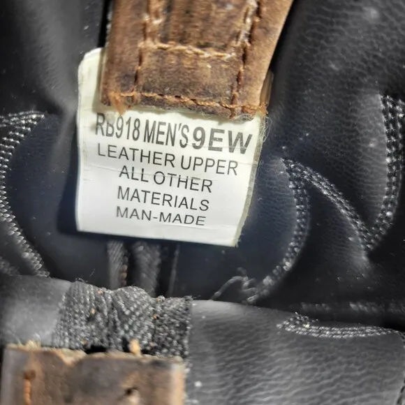 Masterson RB918 Men's Size 9 EW Brown Distressed Leather Harness Western Boots