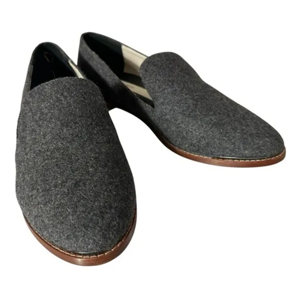 MATT BERNSON ELLINGTON GREY WOOL LOAFERS SIZE 8.5