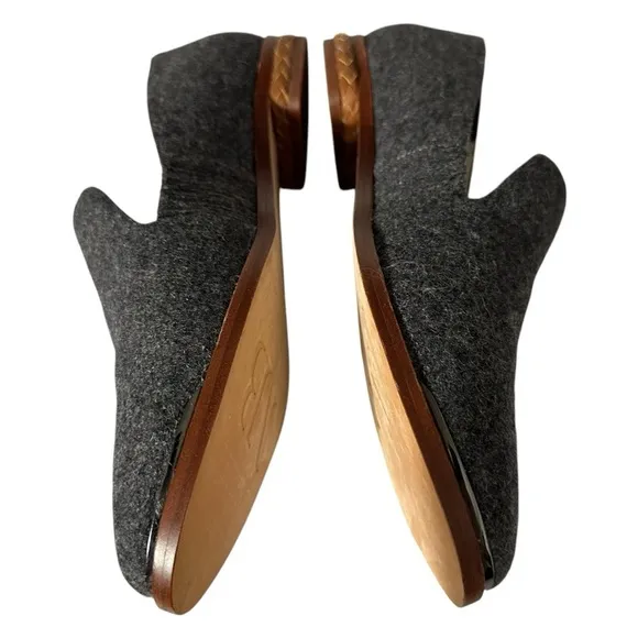 MATT BERNSON ELLINGTON GREY WOOL LOAFERS SIZE 8.5