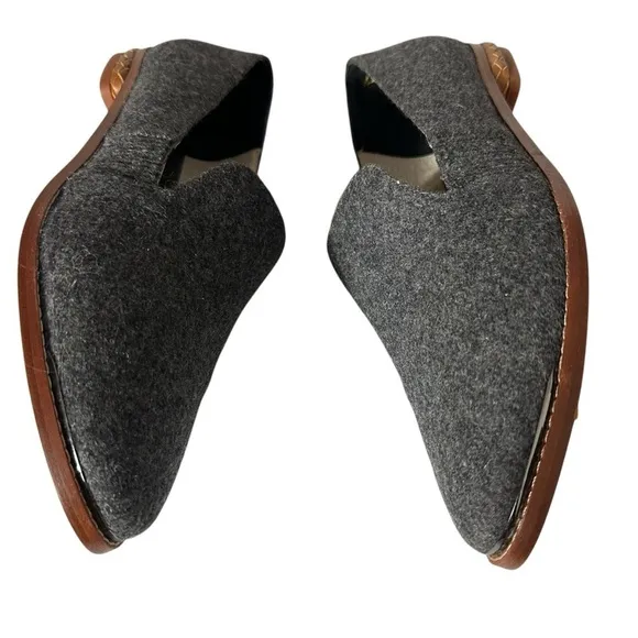 MATT BERNSON ELLINGTON GREY WOOL LOAFERS SIZE 8.5