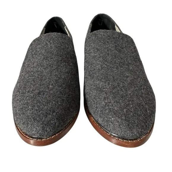 MATT BERNSON ELLINGTON GREY WOOL LOAFERS SIZE 8.5