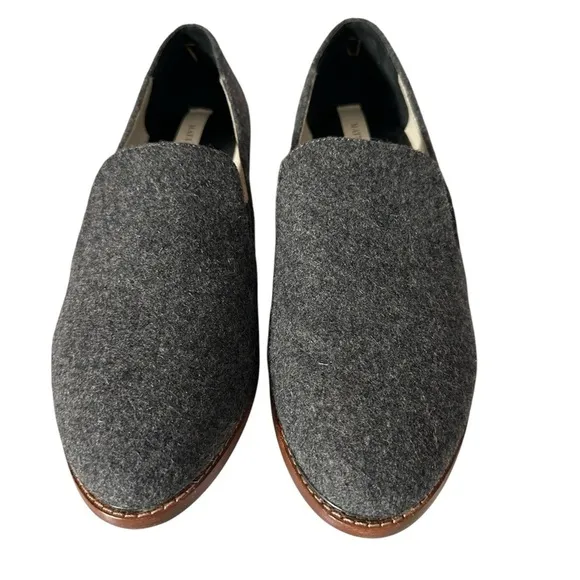 MATT BERNSON ELLINGTON GREY WOOL LOAFERS SIZE 8.5