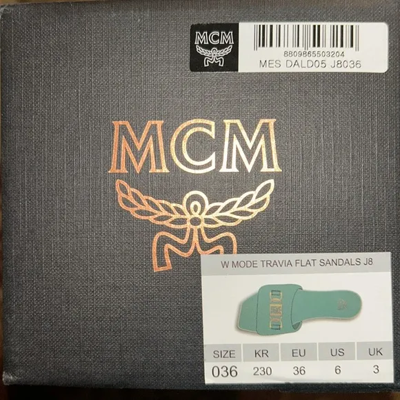 MCM Mode Travia Leather Flats size 6 NWT