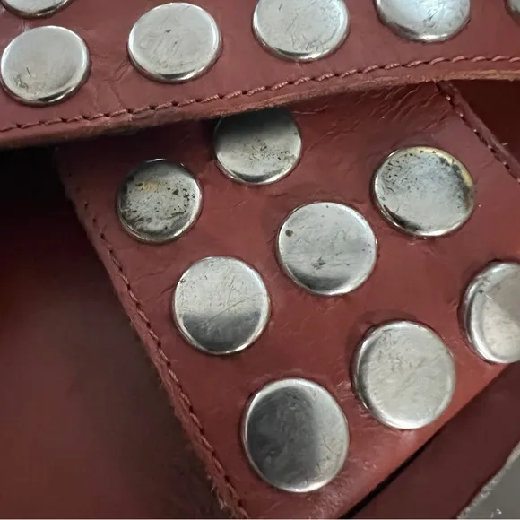 MCQ by ALEXANDER MCQUEEN Brown Leather Studded Flat Sandals size 37
