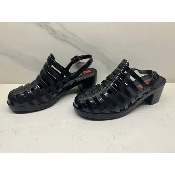Melissa Women’s Size 6 Black Disco High Jelly Heel Sandals