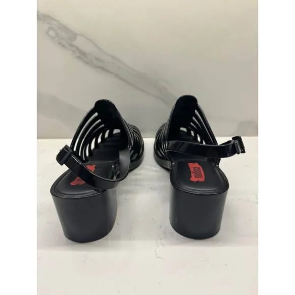 Melissa Women’s Size 6 Black Disco High Jelly Heel Sandals