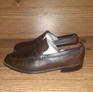 Mens' Allen Edmonds Bermuda Brown Leather Loafers Size 9.5 C